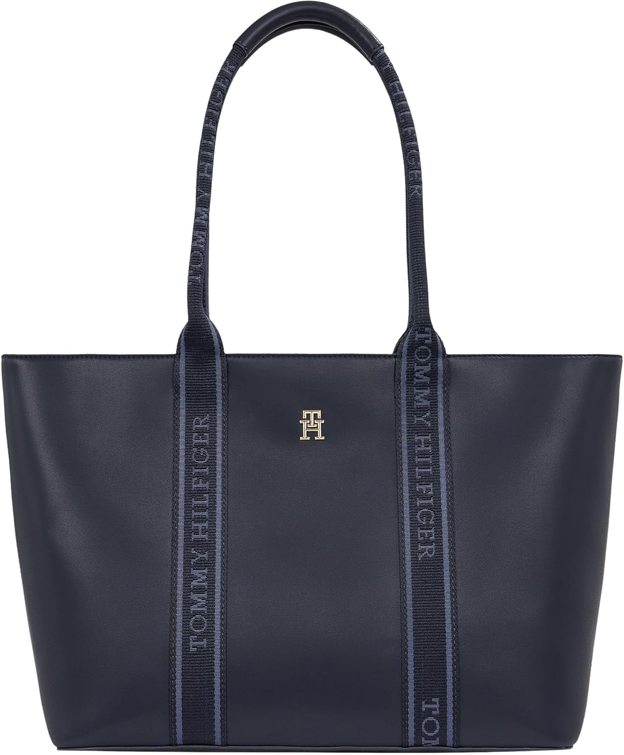 Tommy Hilfiger Th Logotape Tote Aw0aw17198 Borsa tote Donna Borse Naty Shop Blu (Space Blue)