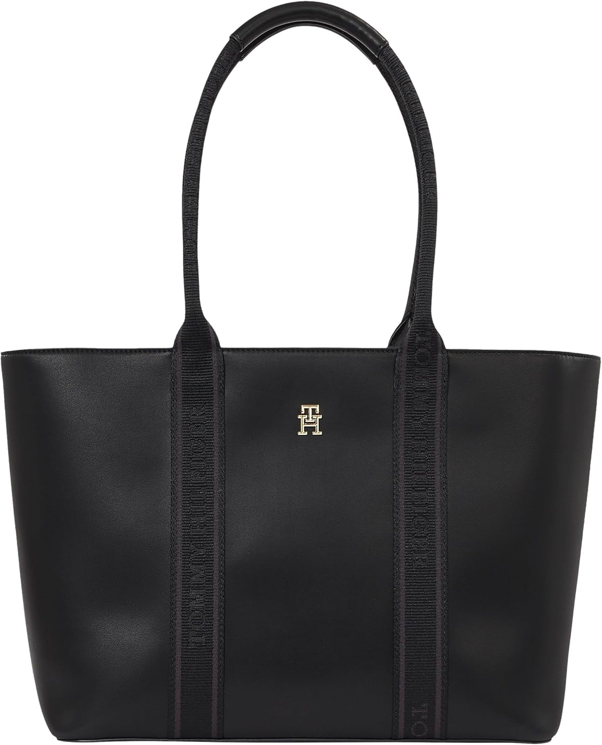 Tommy Hilfiger Th Logotape Tote Aw0aw17198 Borsa tote Donna Borse Naty Shop Nero (black)