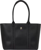 Tommy Hilfiger Th Logotape Tote Aw0aw17198 Borsa tote Donna Borse Naty Shop Nero (black)