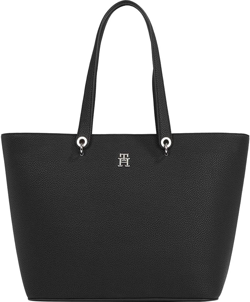 Tommy Hilfiger Borsa tote bag Emblema grande Borse Donna Naty Shop Nero (black)