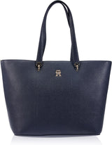 Tommy Hilfiger Borsa tote bag Emblema grande Borse Donna Naty Shop Blu (Space Blue)