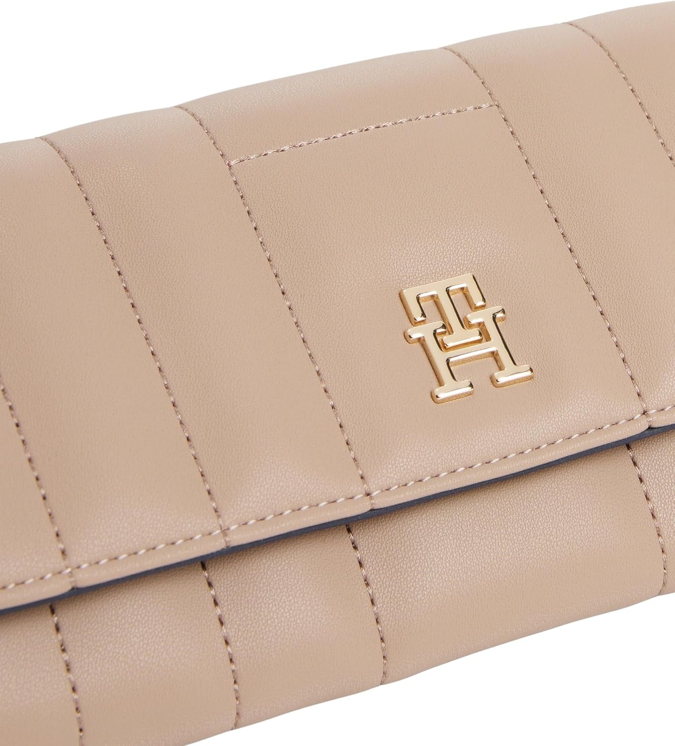 Tommy Hilfiger Feminine Flap Large Portafoglio da donna, Beige (Coastal Taupe), Taglia unica Portafoglio da donna Naty Shop