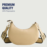 Borsa a tracolla da donna True Religion, borsa hobo a mezzaluna con tracolla regolabile e staccabile e logo a ferro di cavallo Borse da donna Naty Shop