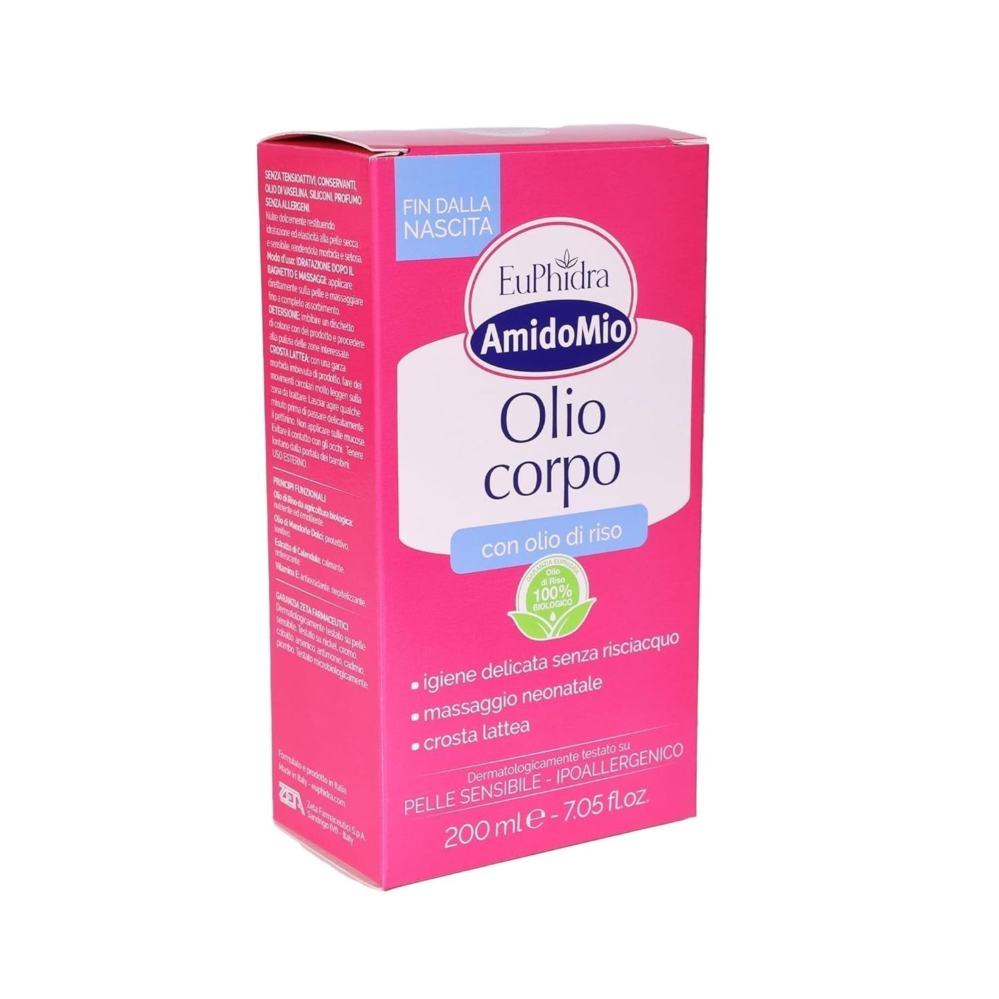 Starch Mio olio corpo, rimuove la crosta lattea dei neonati, 200 ml Bambini - Bagno e Cura della Pelle Naty Shop