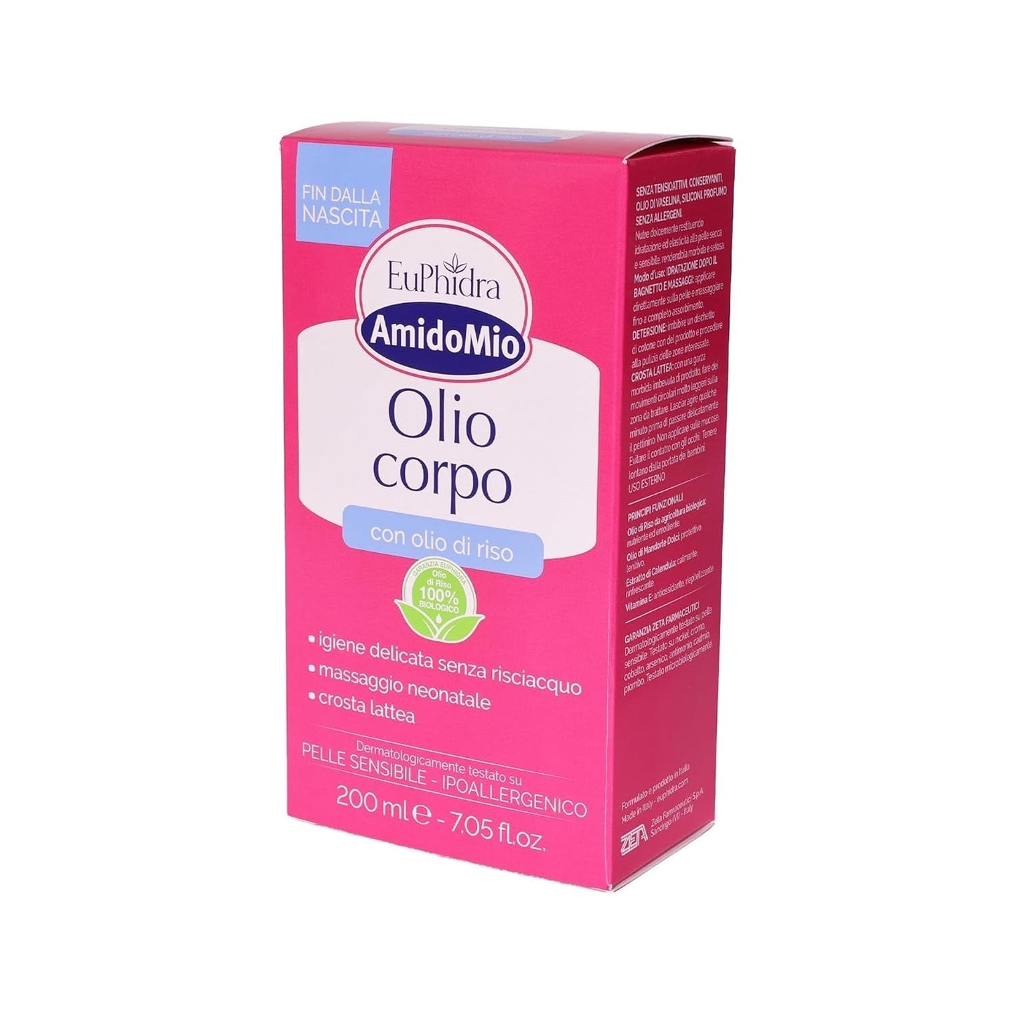 Starch Mio olio corpo, rimuove la crosta lattea dei neonati, 200 ml Bambini - Bagno e Cura della Pelle Naty Shop