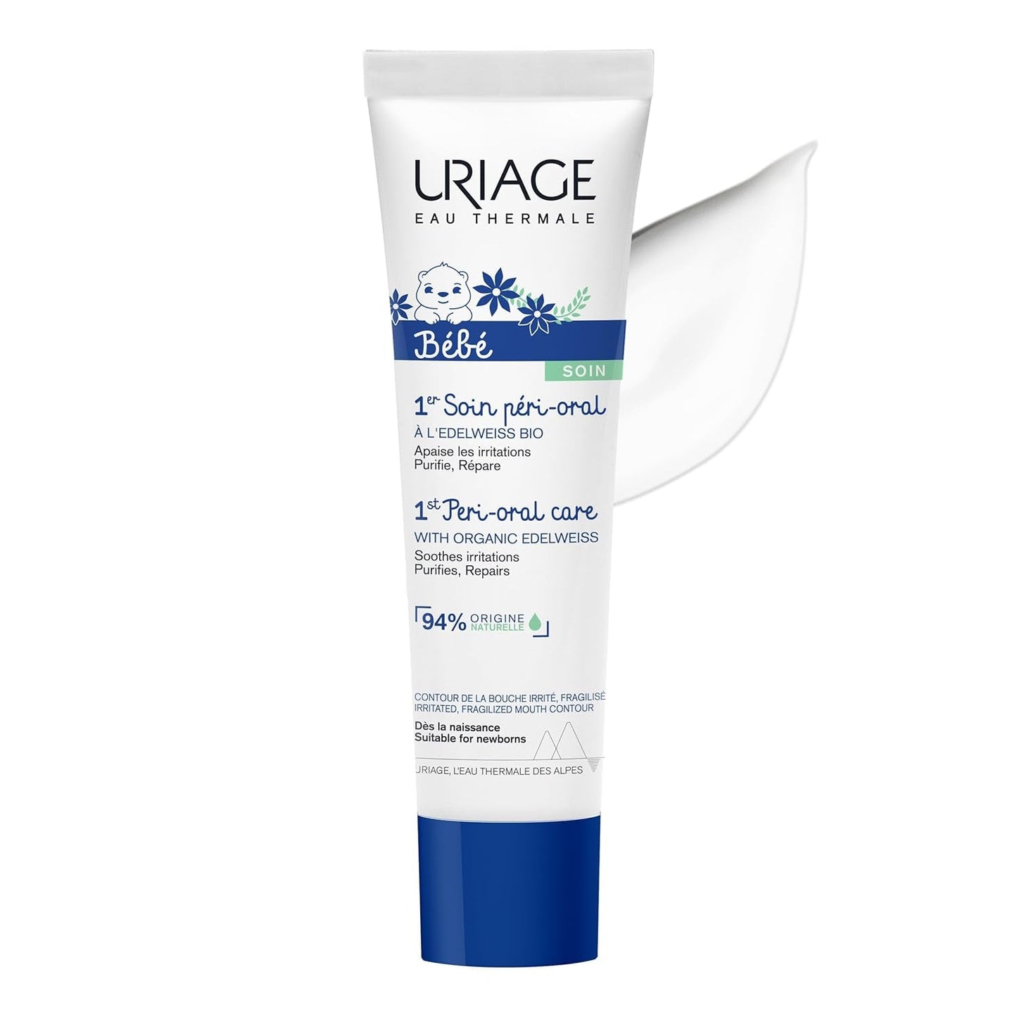Uriage Baby Cura periorale con prezioso bianco biologico e rame-zinco 30ml - Lenisce immediatamente le irritazioni - Ripara e pulisce la pelle - Si assorbe rapidamente - Senza profumo - 94% di ingredienti di origine naturale Bambini - Bagno e cura della pelle Naty Shop Titolo predefinito