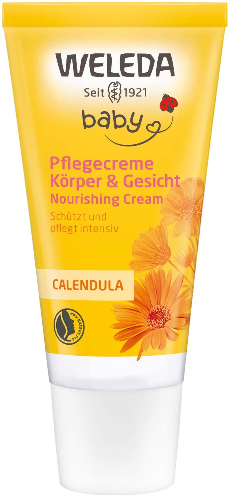 WELEDA Organic Baby Calendula Care Cream Body & Face 30ml - Crema viso / crema per la pelle per cosmetici naturali con olio di sesamo e lanolina per la cura della pelle secca. Crema idratante per neonati e bambini Bambini - Bagno e cura della pelle Naty Shop