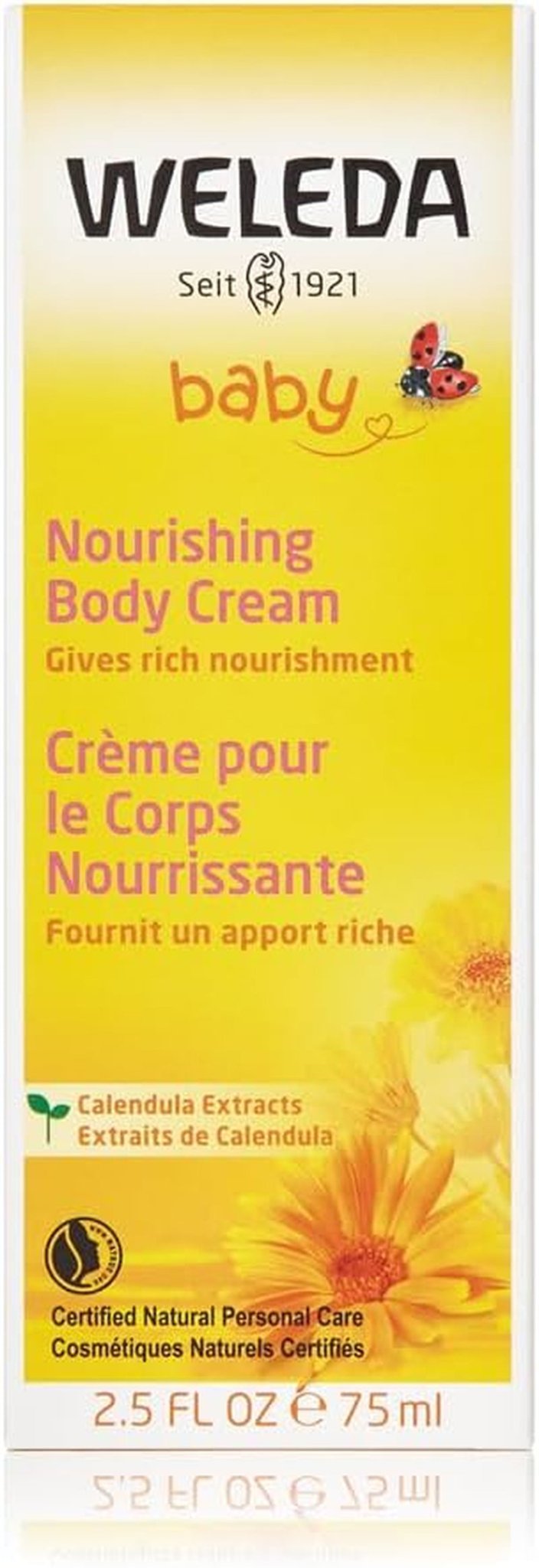 WELEDA Organic Baby Calendula Care Cream Body & Face 75ml - Crema viso / crema per la pelle per cosmetici naturali con olio di sesamo e lanolina per la cura della pelle secca. Crema idratante per neonati e bambini Bambini - Bagno e cura della pelle Naty Shop