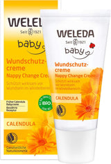 WELEDA Crema protettiva per ferite alla calendula per bambini biologica 75 ml - Unguento / crema per bambini cosmetici naturali per la protezione della pelle sensibile del bambino nella zona del pannolino. Aiuta contro arrossamenti, pelle irritata e dolori Bambini - Bagno e Cura della Pelle Naty Shop Crema Protezione Ferite 30 Ml