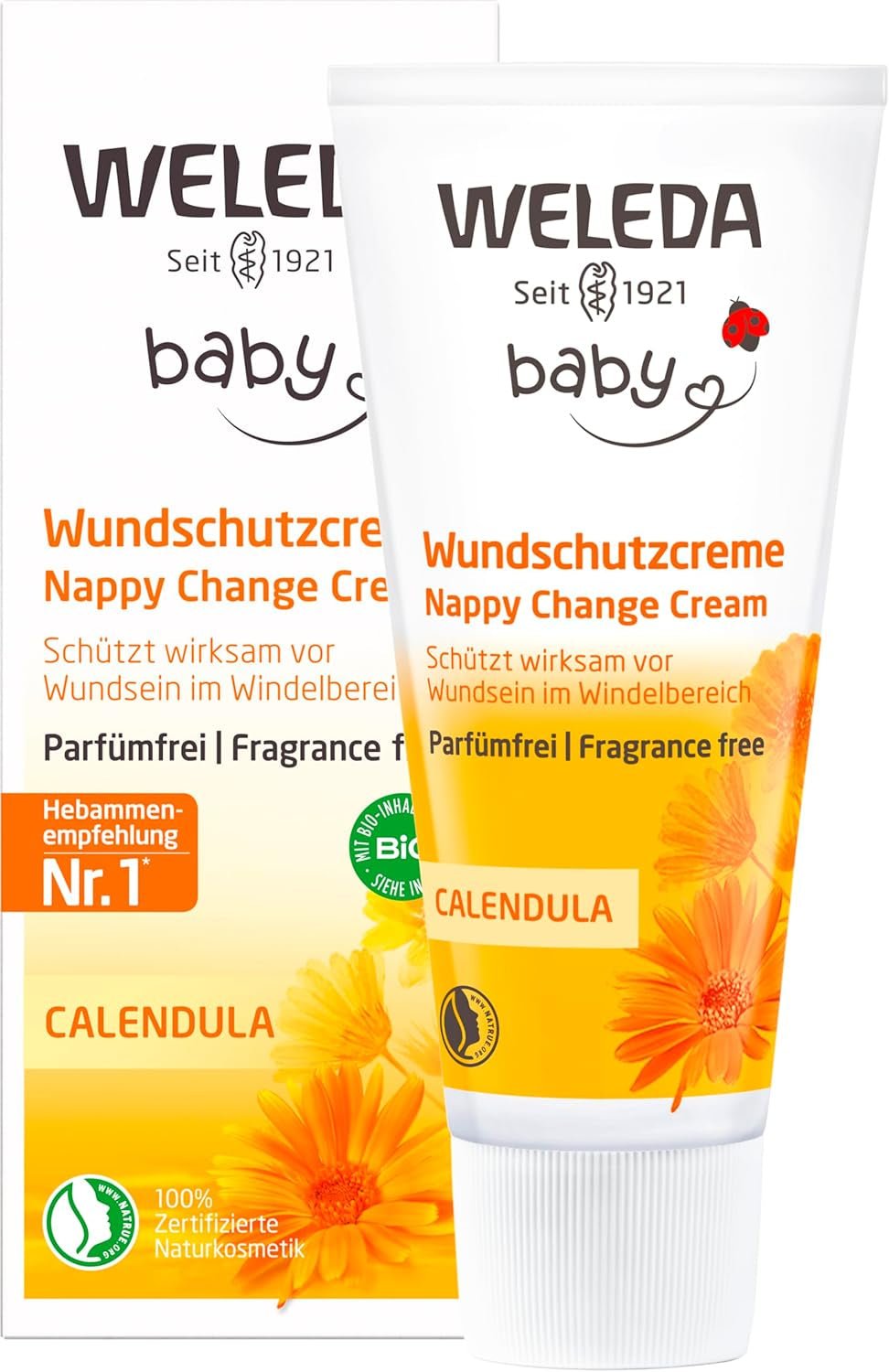 WELEDA Crema protettiva per ferite alla calendula per bambini biologica 75 ml - Unguento / crema per bambini cosmetici naturali per la protezione della pelle sensibile del bambino nella zona del pannolino. Aiuta contro arrossamenti, pelle irritata e dolori Bambini - Bagno e Cura della Pelle Naty Shop Crema protezione ferite 75ml senza profumo