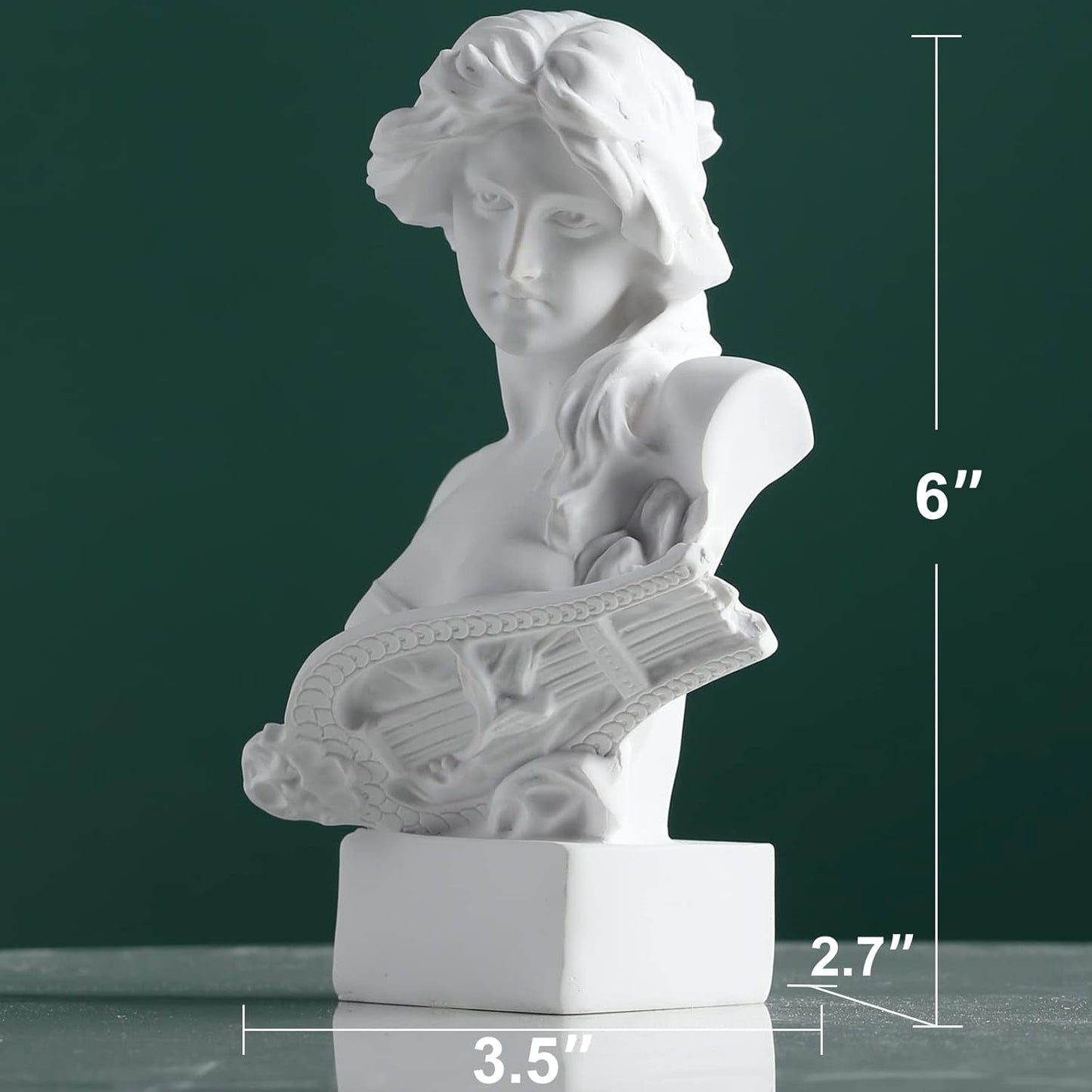XMGZQ Statua Scultura Bianca di Afrodite, Statua Busto della Mitologia Greca in Resina, per la Decorazione della Stanza della Coquette, Decorazione della Stanza dell'Accademia Oscura, Scaffali per libri, Divisorio, Centrotavola per tavolini Statue e Sculture Naty Shop