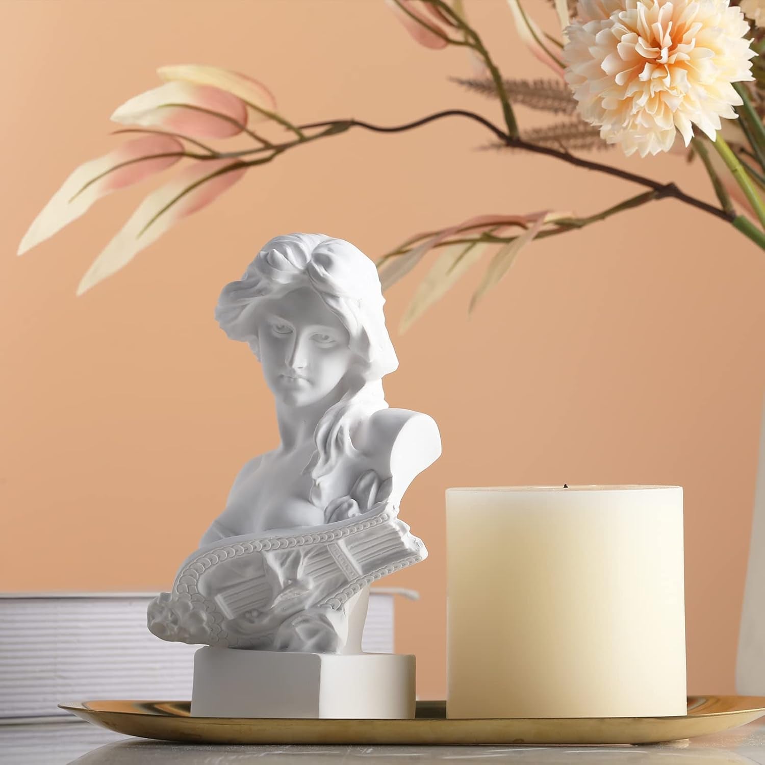 XMGZQ Statua Scultura Bianca di Afrodite, Statua Busto della Mitologia Greca in Resina, per la Decorazione della Stanza della Coquette, Decorazione della Stanza dell'Accademia Oscura, Scaffali per libri, Divisorio, Centrotavola per tavolini Statue e Sculture Naty Shop