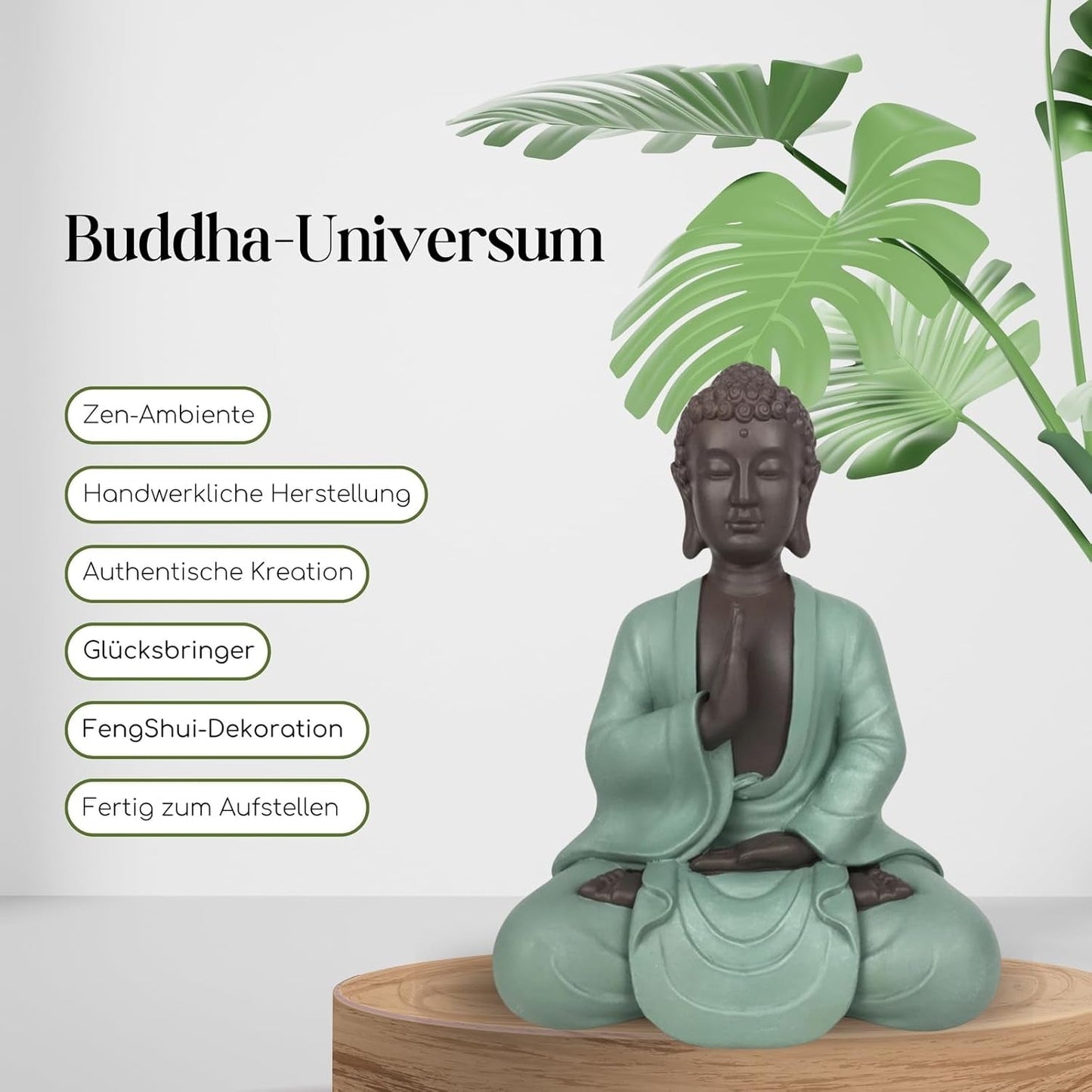 Zen Arôme SBM5 Statua Zen Bodhi, verde/marrone, alta 20 cm Statue e sculture Naty Shop