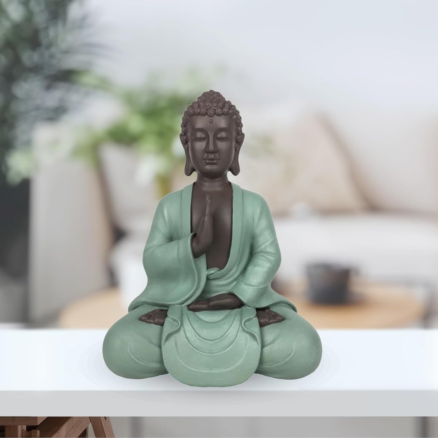 Zen Arôme SBM5 Statua Zen Bodhi, verde/marrone, alta 20 cm Statue e sculture Naty Shop