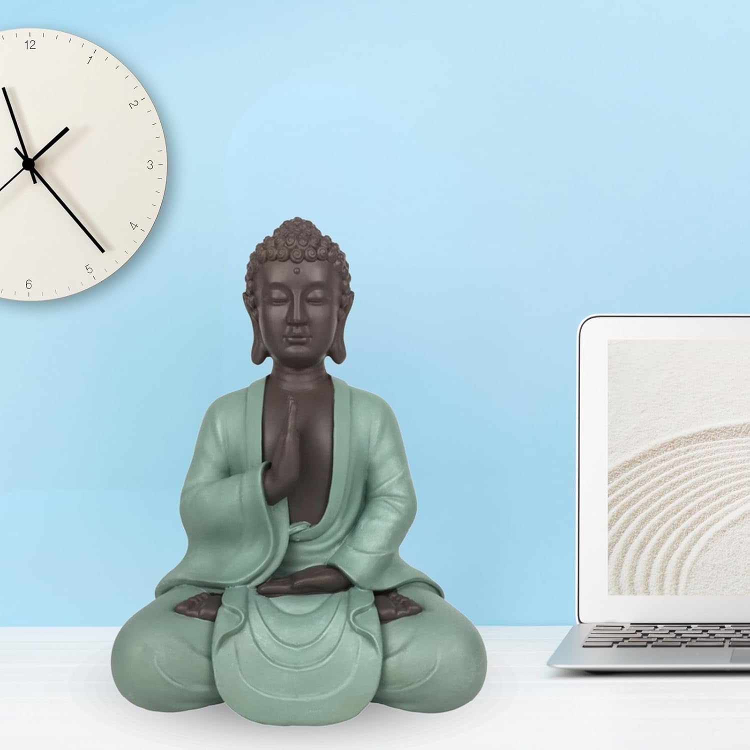 Zen Arôme SBM5 Statua Zen Bodhi, verde/marrone, alta 20 cm Statue e sculture Naty Shop