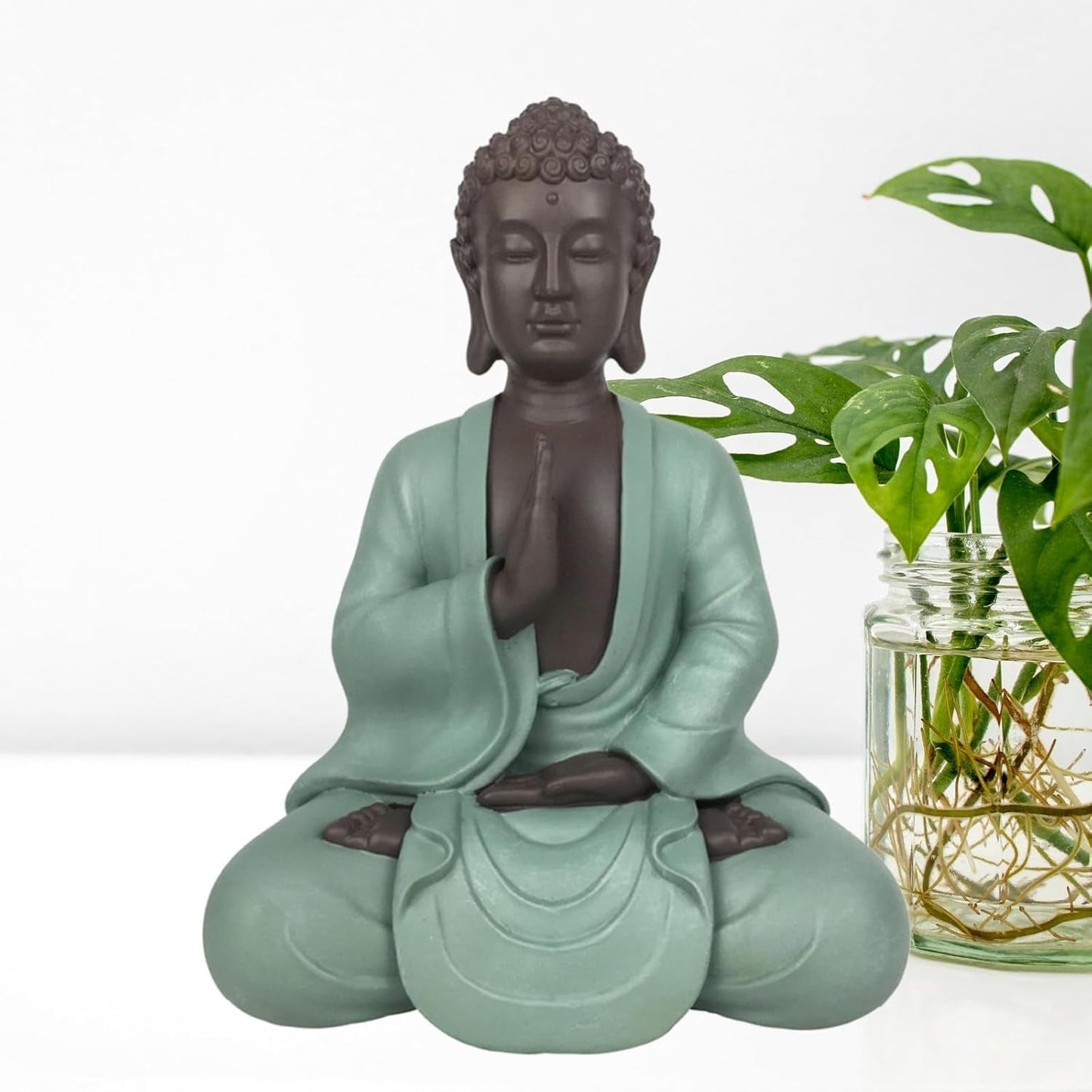 Zen Arôme SBM5 Statua Zen Bodhi, verde/marrone, alta 20 cm Statue e sculture Naty Shop