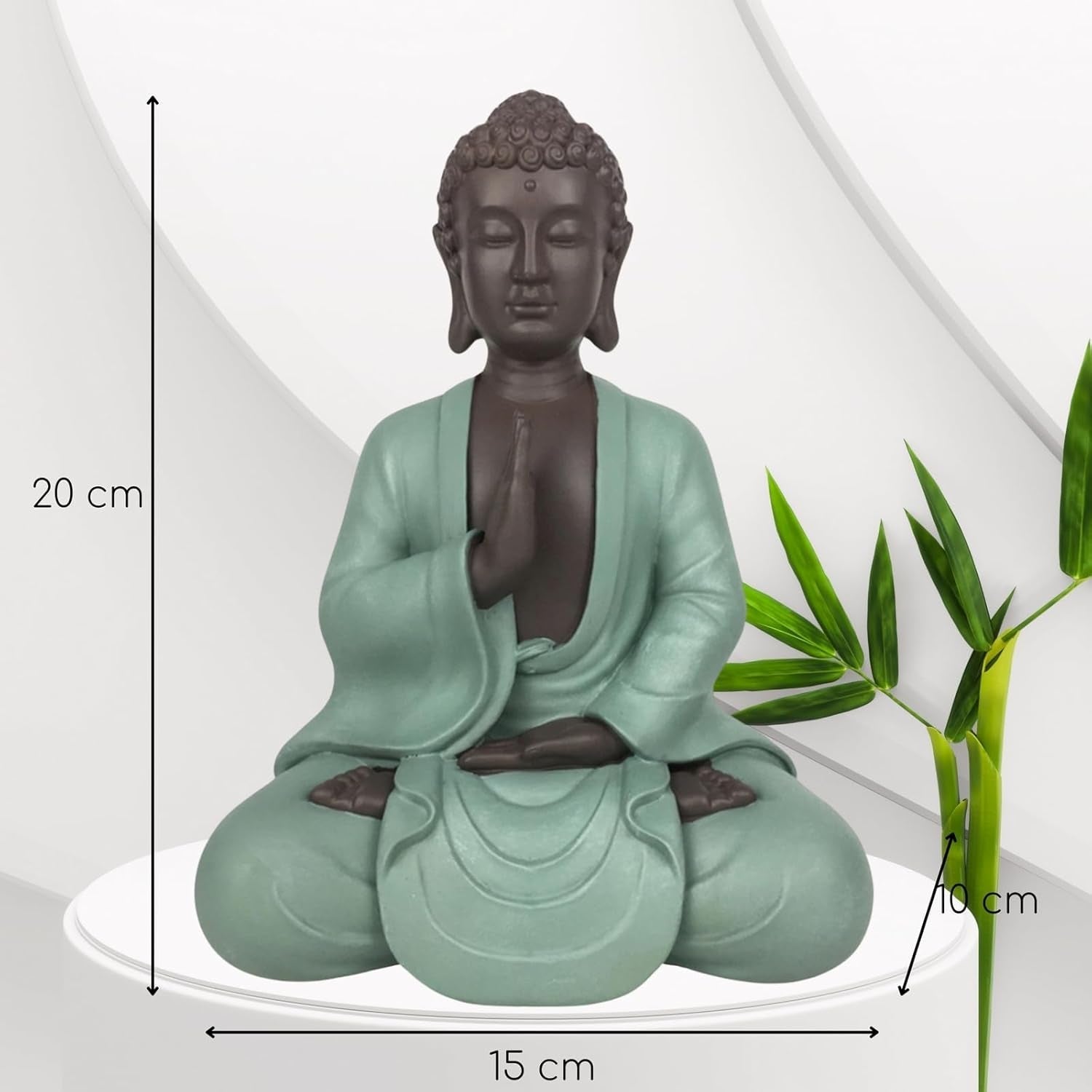 Zen Arôme SBM5 Statua Zen Bodhi, verde/marrone, alta 20 cm Statue e sculture Naty Shop