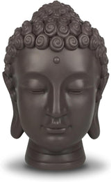 Zen'Light - Statuetta testa di Buddha - Decorazione per Zen, meditazione e feng shui - Regalo per un'atmosfera rilassante e spirituale - Statuetta di Buddha - Altezza: 20 cm - Colore: verde/marrone Statuette e sculture Naty Shop Titolo predefinito