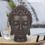 Zen'Light - Statuetta con testa di Buddha - Decorazione per Zen, meditazione e feng shui - Regalo per un'atmosfera rilassante e spirituale - Statuetta di Buddha - Altezza: 20 cm - Colore: verde/marrone Statue e sculture Naty Shop