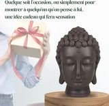 Zen'Light - Statuetta con testa di Buddha - Decorazione per Zen, meditazione e feng shui - Regalo per un'atmosfera rilassante e spirituale - Statuetta di Buddha - Altezza: 20 cm - Colore: verde/marrone Statue e sculture Naty Shop