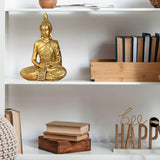 Zen'Light - Statuetta con testa di Buddha Sanci - Decorazione per Zen, meditazione e feng shui - Regalo per un'atmosfera rilassante e spirituale - Statua di Buddha - Altezza: 18 cm - Colore: oro Statue e sculture Naty Shop