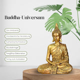 Zen'Light - Statuetta con testa di Buddha Sanci - Decorazione per Zen, meditazione e feng shui - Regalo per un'atmosfera rilassante e spirituale - Statua di Buddha - Altezza: 18 cm - Colore: oro Statue e sculture Naty Shop