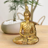 Zen'Light - Statuetta con testa di Buddha Sanci - Decorazione per Zen, meditazione e feng shui - Regalo per un'atmosfera rilassante e spirituale - Statua di Buddha - Altezza: 18 cm - Colore: oro Statue e sculture Naty Shop
