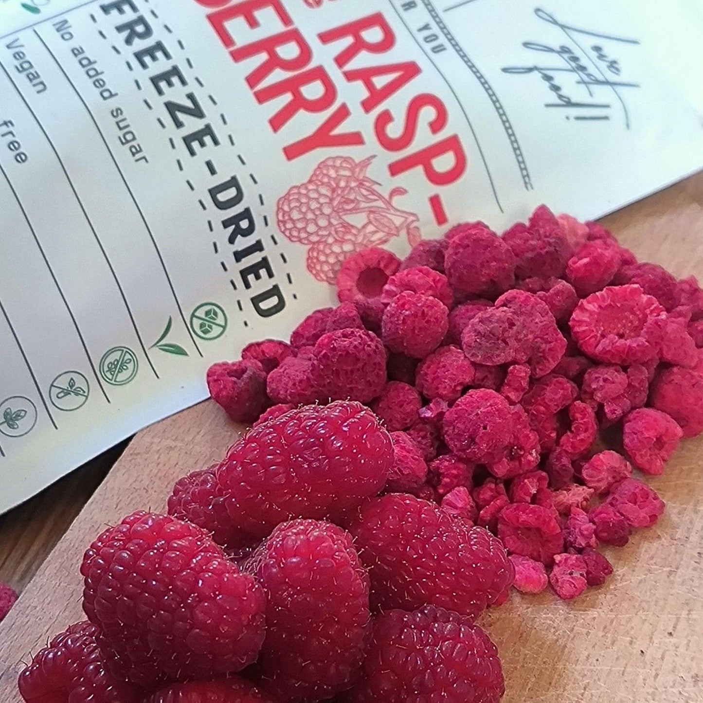 Lamponi liofilizzati Pezzi rotti | XL 300g Frutta secca liofilizzata | Lamponi secchi Frutta liofilizzata Senza Glutine | Frutta liofilizzata | Prodotti disidratati al lampone liofilizzato Naty Shop