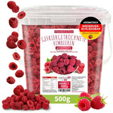 Lamponi liofilizzati, NO prodotti cinesi, 500g frutta intera liofilizzata, senza additivi, fruttato, made in Germany Prodotti secchi Naty Shop 500 G (1 confezione)
